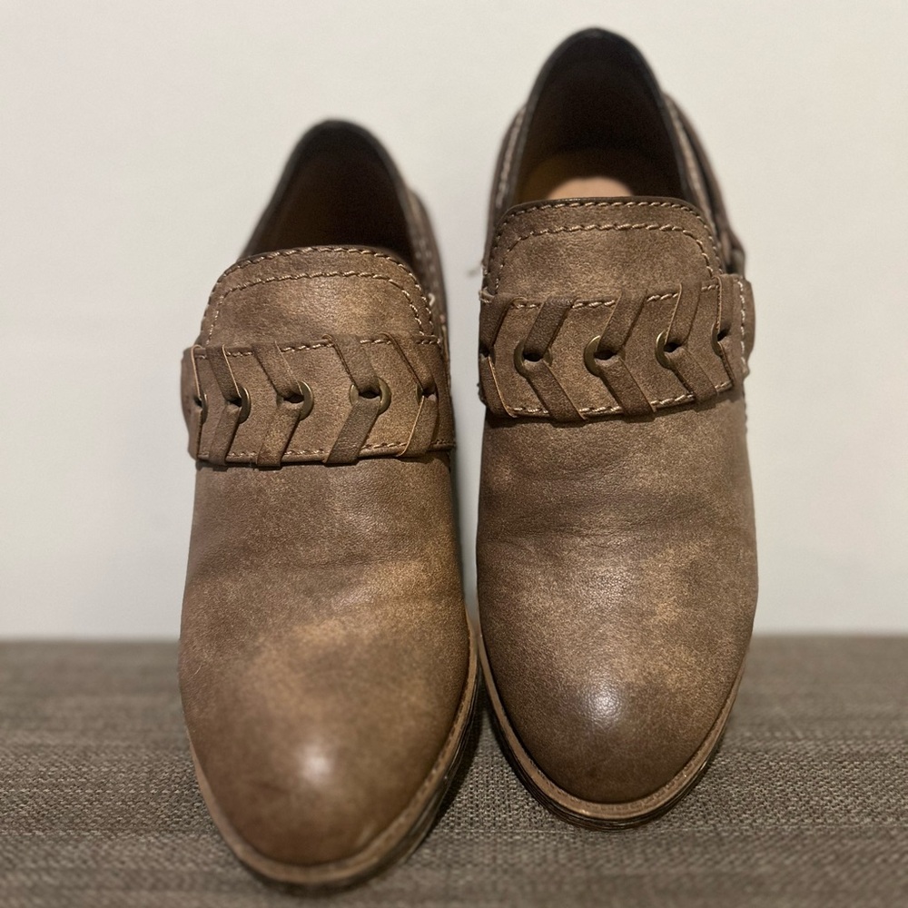 Sugar Brown Ankle Boots with Stitch Detail